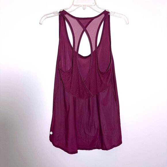 Lululemon Open Back Tank Maroon Burgundy 6 NWOT - Picture 5 of 9